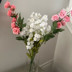 Artificial Pink and White Floral Flowers